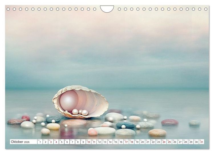 Produktbild: Sandgefl&uuml;ster und Muschelzauber (Wandkalender 2026 DIN A4 quer), CALVENDO Monatskalender