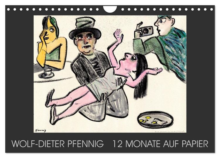 Produktbild: Wolf-Dieter Pfenning &ndash; 12 Monate auf Papier (Wandkalender 2026 DIN A4 quer), CALVENDO Monatskalender