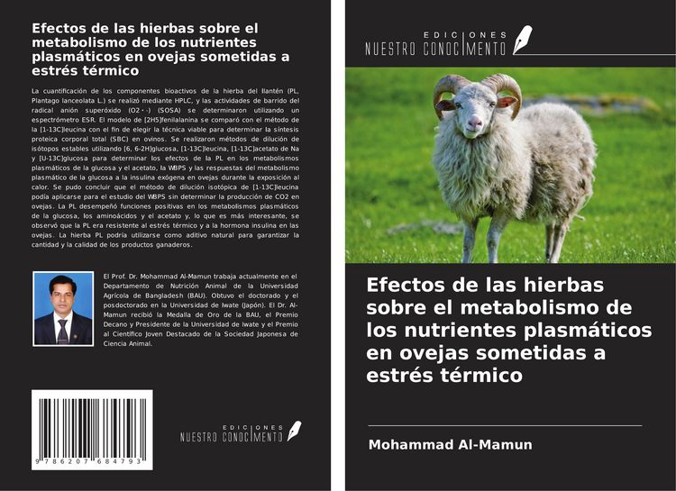 Produktbild: Efectos de las hierbas sobre el metabolismo de los nutrientes plasm&aacute;ticos en ovejas sometidas a estr&eacute;s t&eacute;rmico