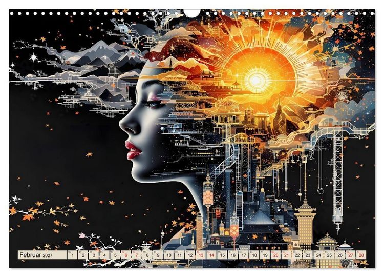 Produktbild: Spiegelst&auml;dte der Seele - Urbanes Labyrinth der Wahrnehmung (Wandkalender 2027 DIN A3 quer), CALVENDO Monatskalender