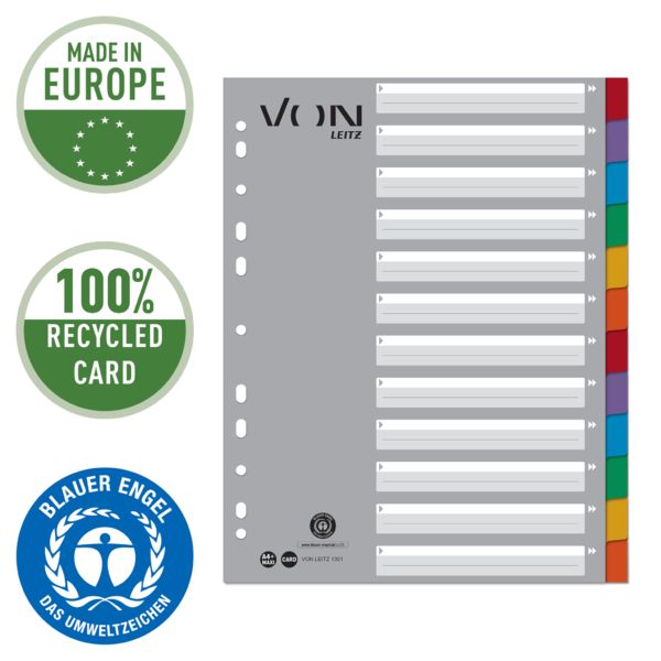 Produktbild: VON Karton-Register A4 Maxi 1-12
