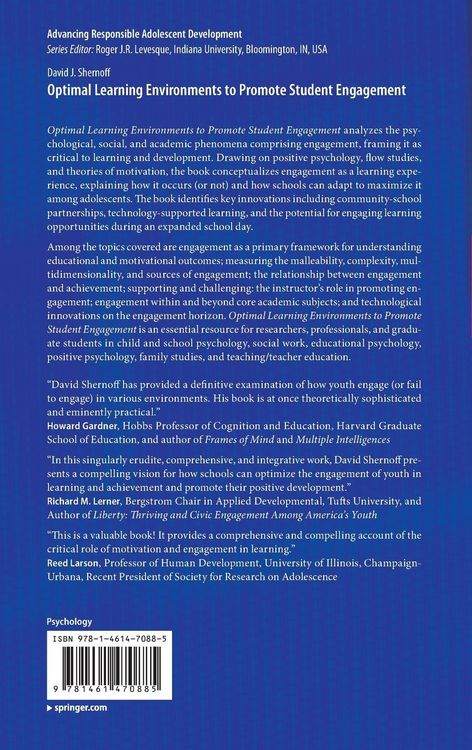 Produktbild: Optimal Learning Environments to Promote Student Engagement