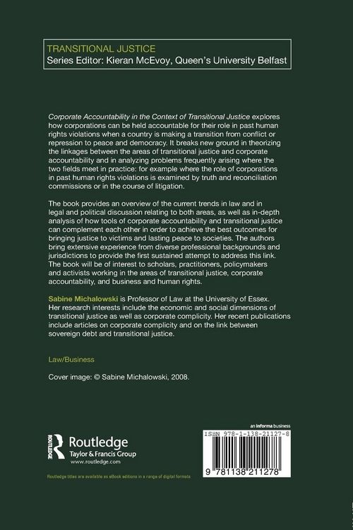 Produktbild: Corporate Accountability in the Context of Transitional Justice
