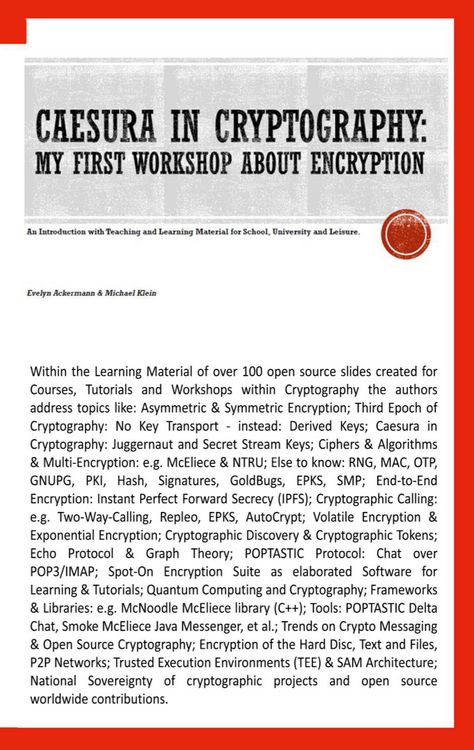 Produktbild: My first Workshop about Encryption & Cryptography [Pocketbook]