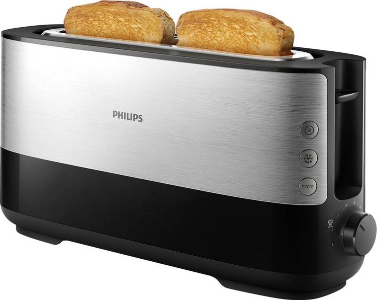 Produktbild: Philips Home HD2692/90 Viva Langschlitztoaster Edelstahl, Schwarz