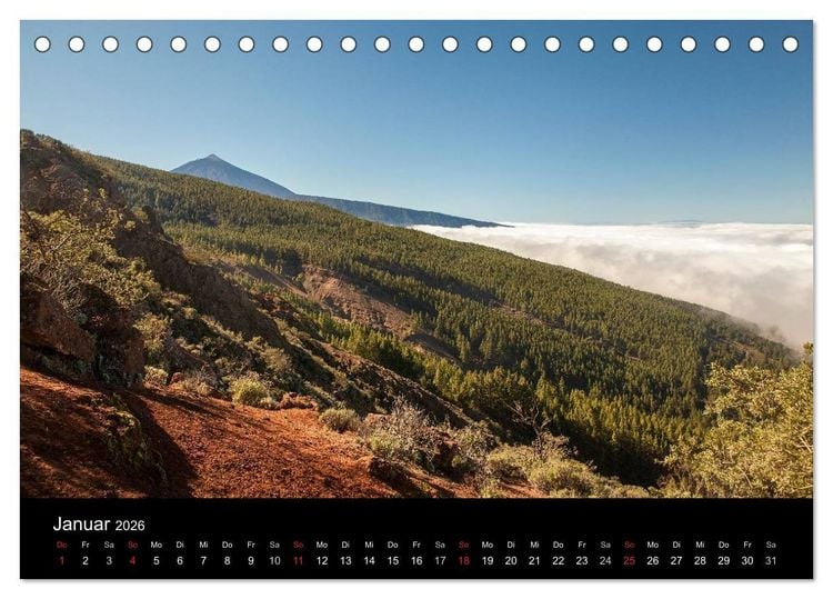 Produktbild: Teneriffa - Insel des ewigen Fr&uuml;hlings (Tischkalender 2026 DIN A5 quer), CALVENDO Monatskalender