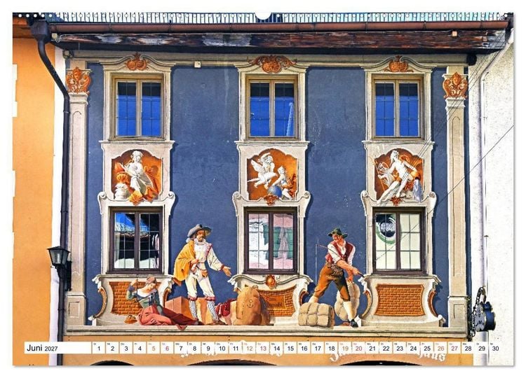 Produktbild: Oberbayerische L&uuml;ftlmalerei (hochwertiger Premium Wandkalender 2027 DIN A2 quer), Kunstdruck in Hochglanz