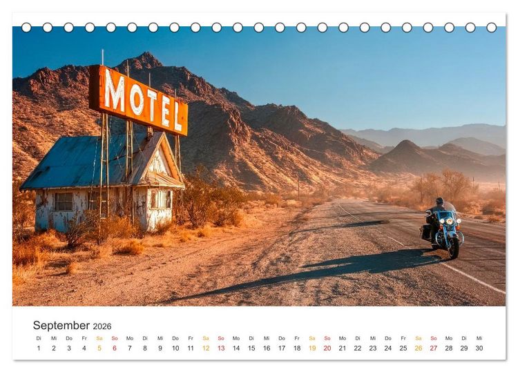Produktbild: Zeitreise auf Asphalt (Tischkalender 2026 DIN A5 quer), CALVENDO Monatskalender