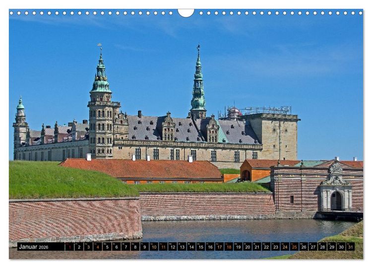 Produktbild: Schl&ouml;sser in D&auml;nemark (Wandkalender 2026 DIN A3 quer), CALVENDO Monatskalender