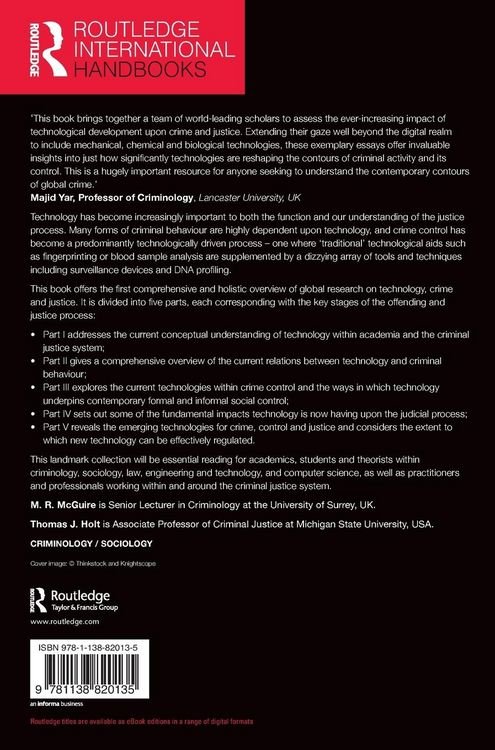 Produktbild: The Routledge Handbook of Technology, Crime and Justice