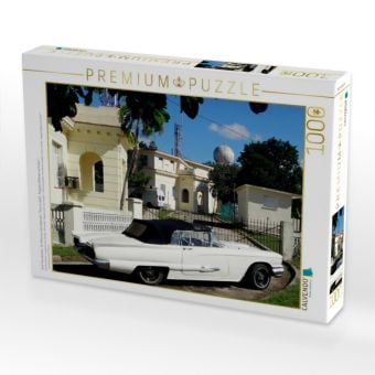 Produktbild: CALVENDO Puzzle Ford Thunderbird - Ein Motiv aus dem Kalender "Ganz in Wei&szlig; - Elegante Oldtimer auf Kuba" - | 1000 Teile Lege-Gr&ouml;&szlig;e 64x48cm Foto-Puzzle f&uuml;r gl&uuml;ckliche Stunden