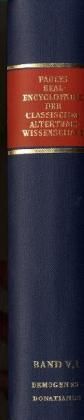 Produktbild: Realencyclop&auml;die der classischen Altertumswissenschaft