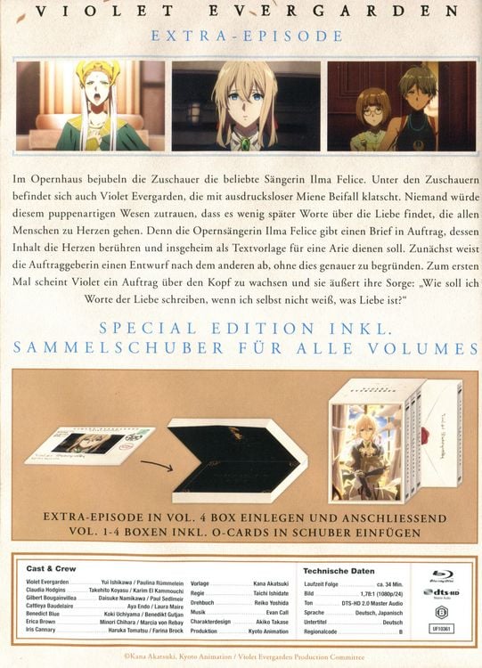 Produktbild: Violet Evergarden - St. 1 - Vol. 1/Extra Episode + Sammelschuber - Limited Special Edition