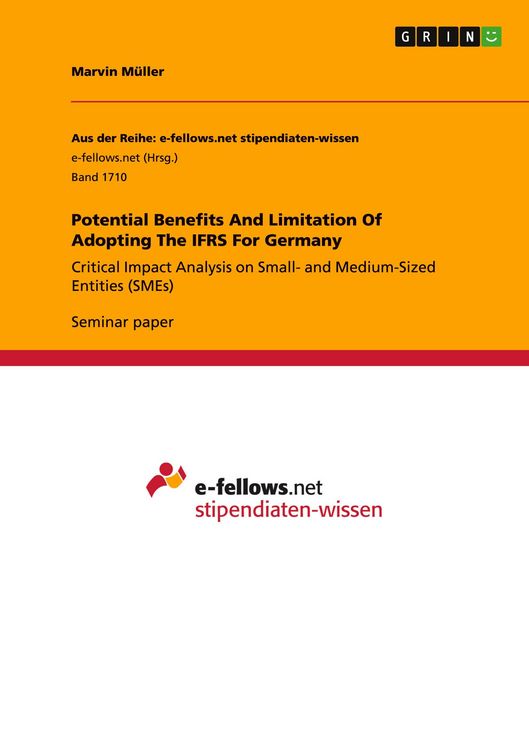 Produktbild: Potential Benefits And Limitation Of Adopting The IFRS For Germany
