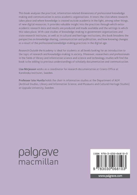 Produktbild: Research Outside The Academy