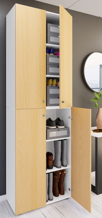 Produktbild: XL Holz Gro&szlig;er Schuhschrank Schuhkommode Lona 6