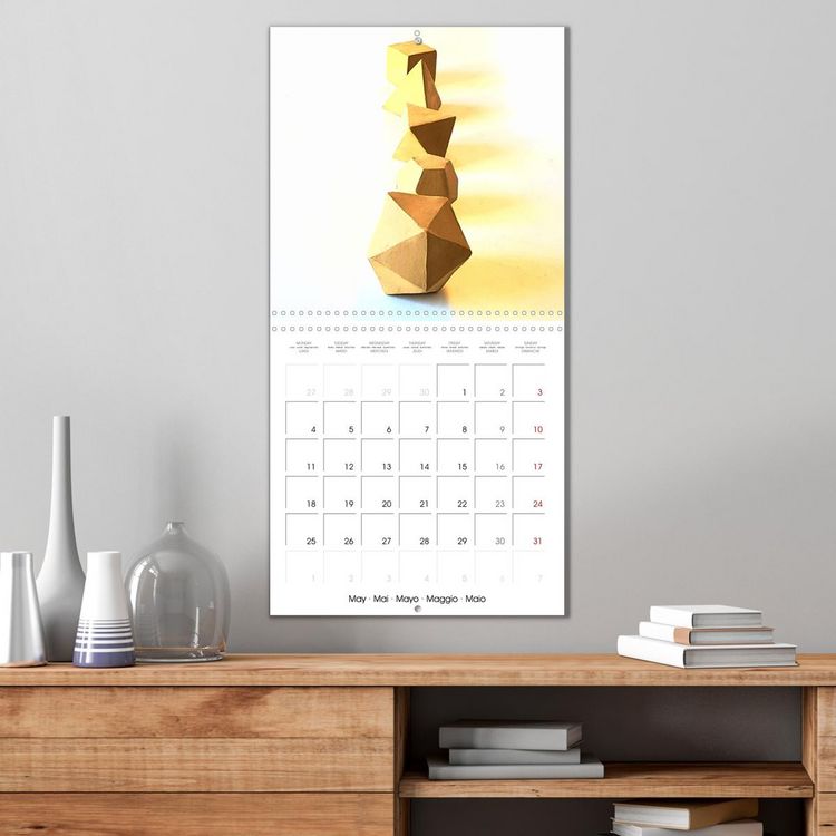 Produktbild: The Platonic Bodies modelled in clay (Wall Calendar 2026 12 &times; 12 Inch) CALVENDO 12 Month Wall Calendar