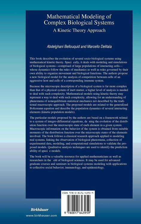 Produktbild: Mathematical Modeling of Complex Biological Systems