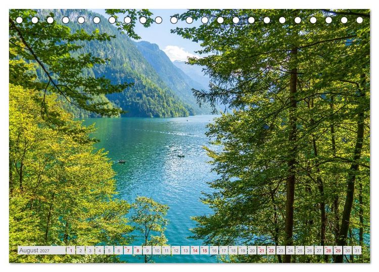 Produktbild: Malerische Bergseen in den bayerischen Alpen (Tischkalender 2027 DIN A5 quer), CALVENDO Monatskalender