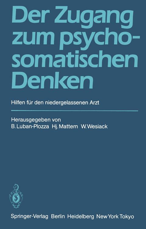 Produktbild: Der Zugang zum psychosomatischen Denken