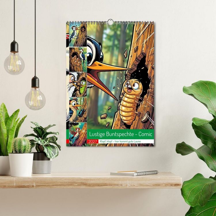 Produktbild: Lustige Buntspechte - Comic (Wandkalender 2027 DIN A3 hoch), CALVENDO Monatskalender