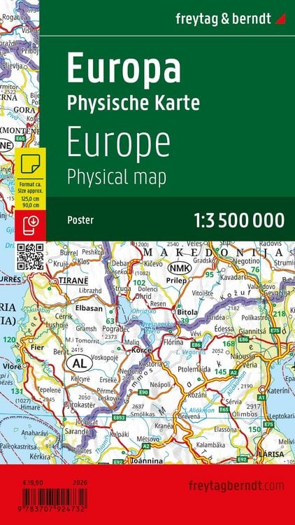 Produktbild: freytag & berndt Poster Europa physisch 1:3,5 Mio.