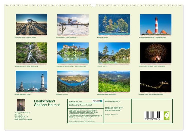 Produktbild: Deutschland Sch&ouml;ne Heimat (hochwertiger Premium Wandkalender 2027 DIN A2 quer), Kunstdruck in Hochglanz