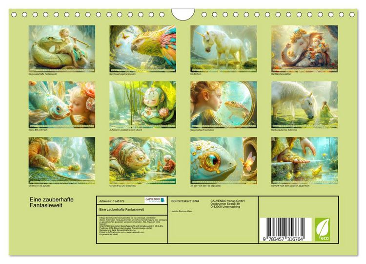 Produktbild: Eine zauberhafte Fantasiewelt (Wandkalender 2026 DIN A4 quer), CALVENDO Monatskalender
