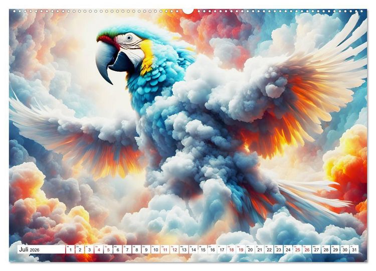 Produktbild: Wolkenkreaturen (hochwertiger Premium Wandkalender 2026 DIN A2 quer), Kunstdruck in Hochglanz