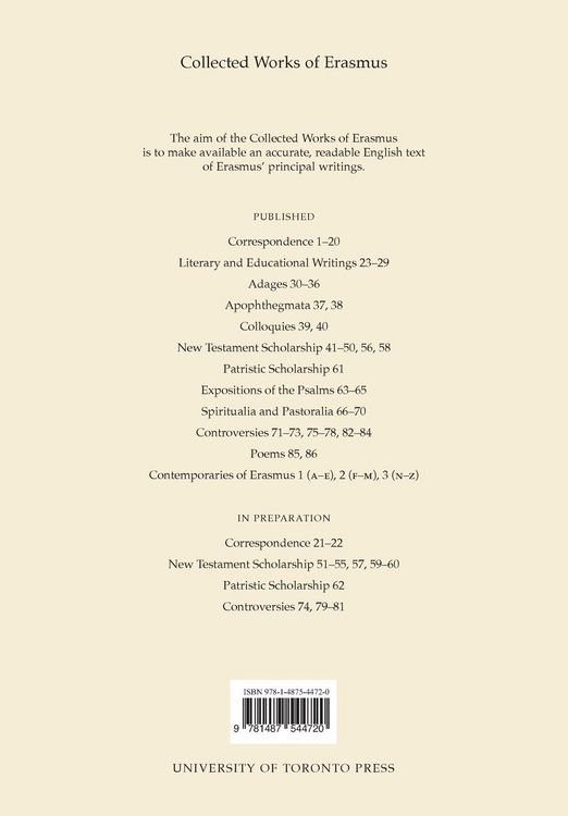 Produktbild: Collected Works of Erasmus
