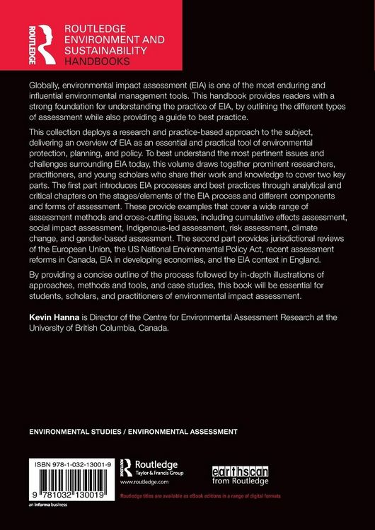Produktbild: Routledge Handbook of Environmental Impact Assessment