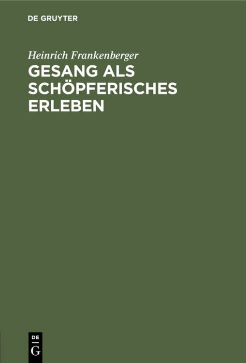 Produktbild: Gesang als sch&ouml;pferisches Erleben