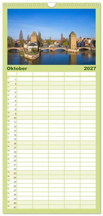 Produktbild: Familienplaner 2027 - Stra&szlig;burg &ndash; Geschichte und Flair im Herzen Europas mit 5 Spalten (Wandkalender, 21 x 45 cm) CALVENDO