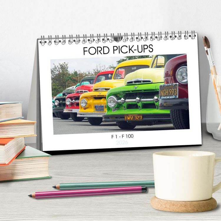 Produktbild: FORD PICK-UPS F 1 - F 100 (Tischkalender 2026 DIN A5 quer), CALVENDO Monatskalender