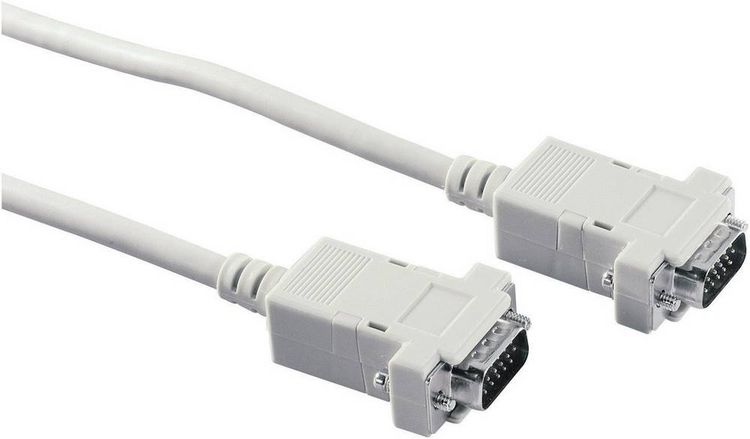 Produktbild: Digitus VGA Anschlusskabel VGA 15pol. Stecker, VGA 15pol. Stecker 1.80 m Grau AK-310100-018-E schraubbar VGA-Kabel