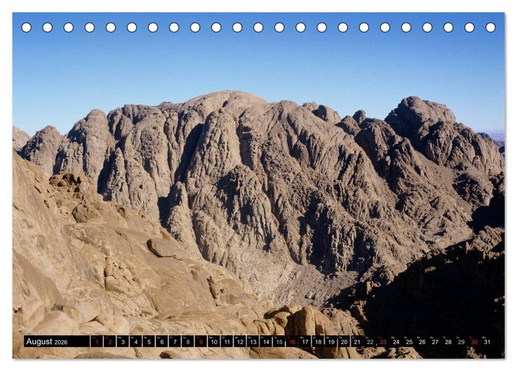 Produktbild: Sinai - Landschaft aus Fels und Sand (Tischkalender 2026 DIN A5 quer), CALVENDO Monatskalender