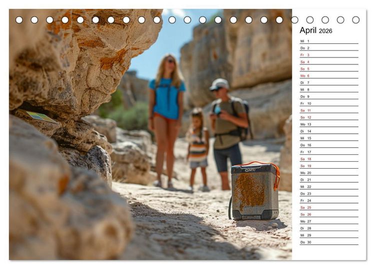 Produktbild: Der Geocaching Found it Kalender (Tischkalender 2026 DIN A5 quer), CALVENDO Monatskalender