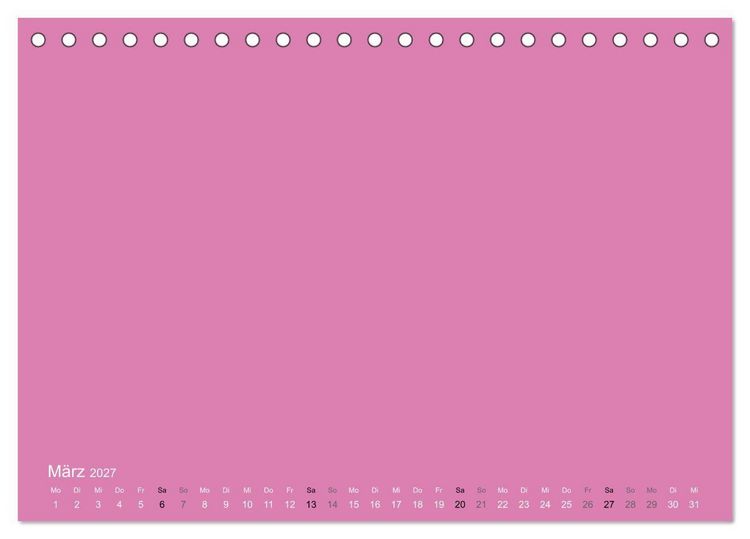 Produktbild: Bastelkalender - Pink (Tischkalender 2027 DIN A5 quer), CALVENDO Monatskalender