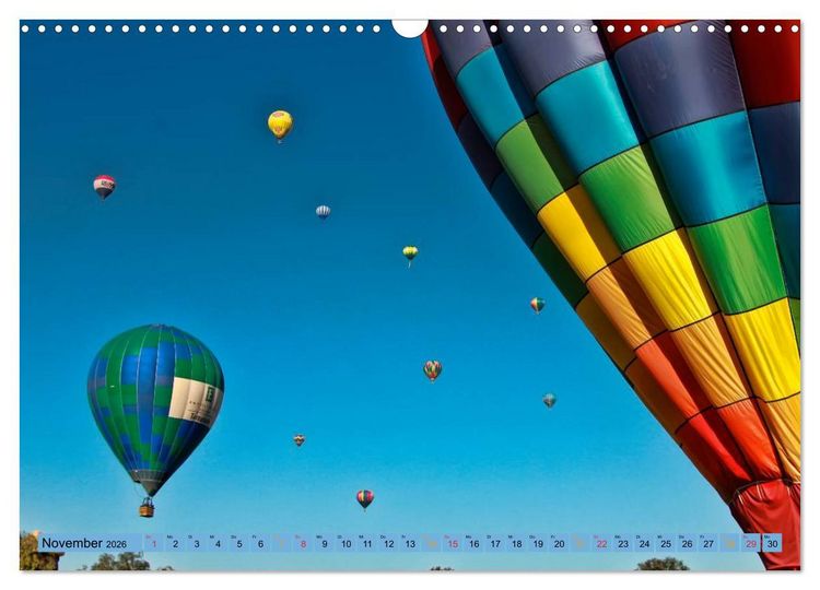 Produktbild: Fahren mit dem Ballon (Wandkalender 2026 DIN A3 quer), CALVENDO Monatskalender