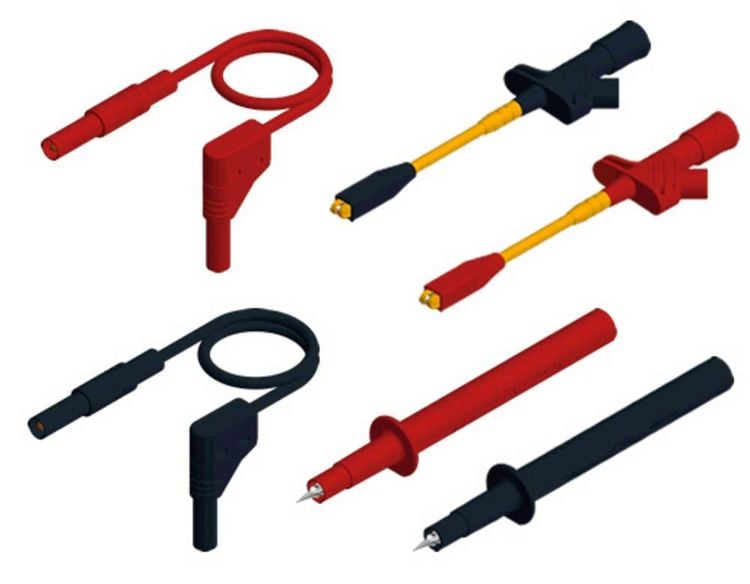 Produktbild: Hirschmann Test & Measurement MMS 2010 Sicherheits-Messleitungs-Set Lamellenstecker 4 mm Lamellenstecker 4 mm 1.00 m Schwarz, Rot 1 St.