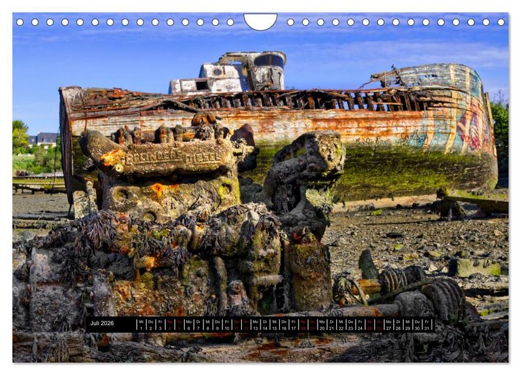 Produktbild: Schiffsfriedh&ouml;fe in der Bretagne (Wandkalender 2026 DIN A4 quer), CALVENDO Monatskalender