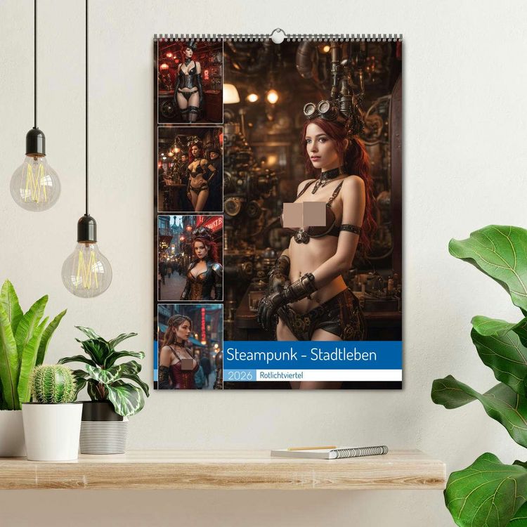 Produktbild: Steampunk - Stadtleben - Rotlichtviertel (Wandkalender 2026 DIN A2 hoch), CALVENDO Monatskalender