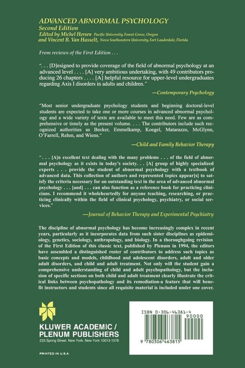Produktbild: Advanced Abnormal Psychology