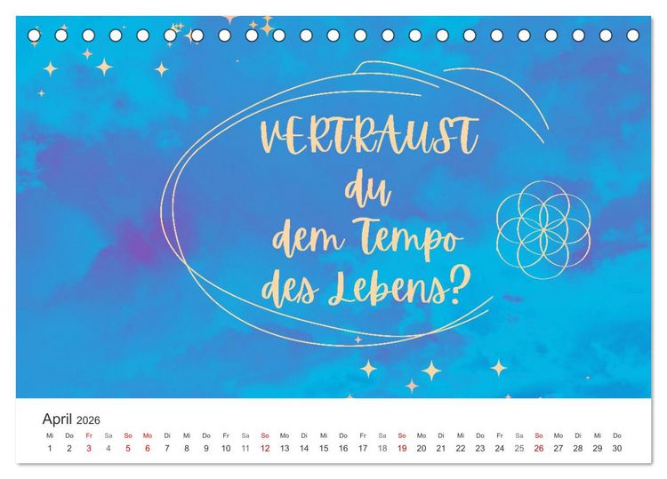 Produktbild: Lass Freude dein Kompass sein (Tischkalender 2026 DIN A5 quer), CALVENDO Monatskalender