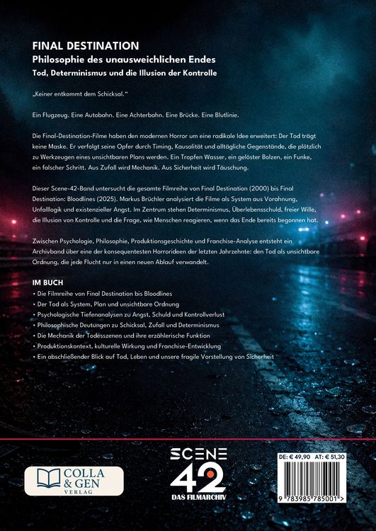 Produktbild: Final Destination &ndash; Philosophie des unausweichlichen Endes (Scene 42-Das Filmarchiv)