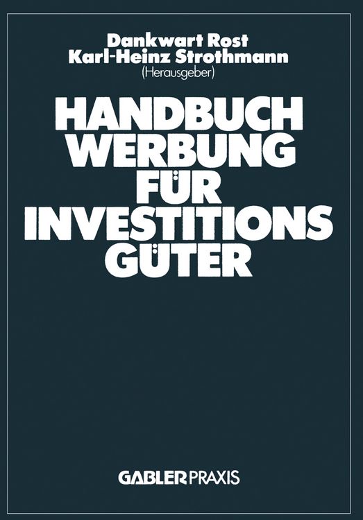 Produktbild: Handbuch Werbung f&uuml;r Investitionsg&uuml;ter