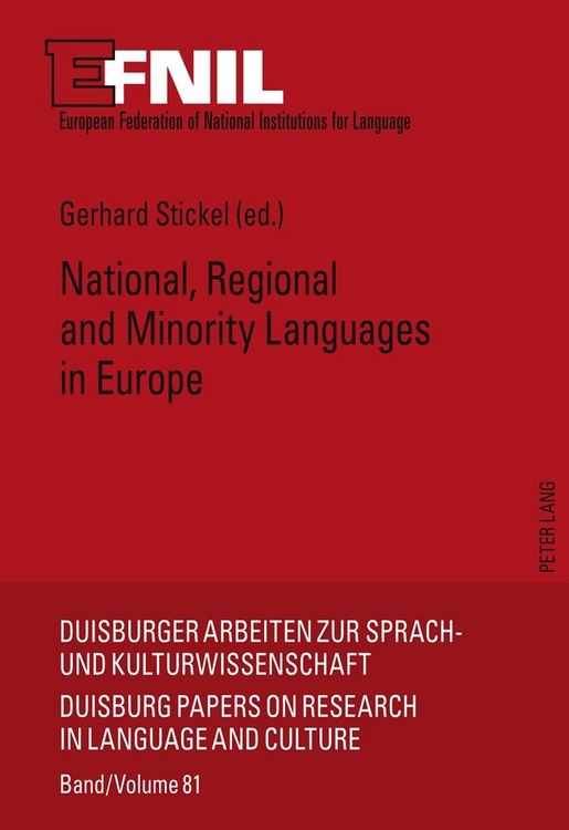 Produktbild: National, Regional and Minority Languages in Europe