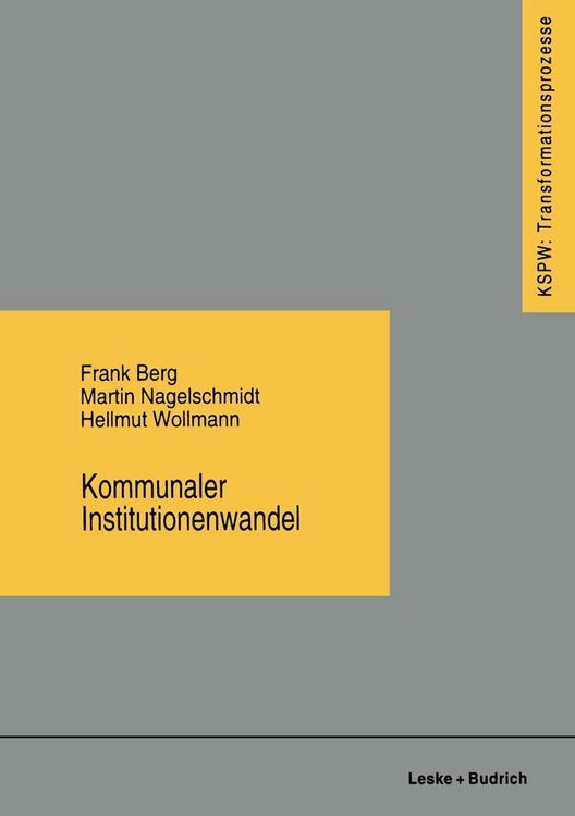 Produktbild: Kommunaler Institutionenwandel
