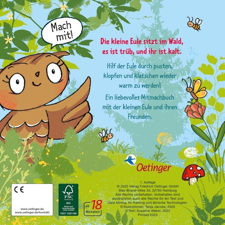 Produktbild: Die kleine Eule. Puste, klopfe, klatsche!