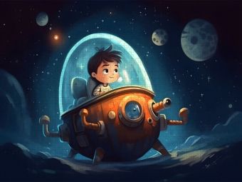 Produktbild: CALVENDO Puzzle Luca&acute;s Reise zum Mond | 1000 Teile Lege-Gr&ouml;&szlig;e 64x48cm Foto-Puzzle f&uuml;r gl&uuml;ckliche Stunden